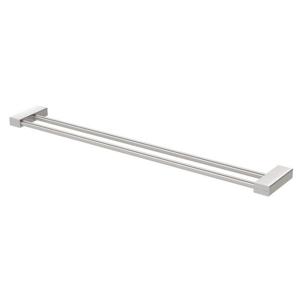 Lexi MKII Double Towel Rail 800mm - Brushed Nickel