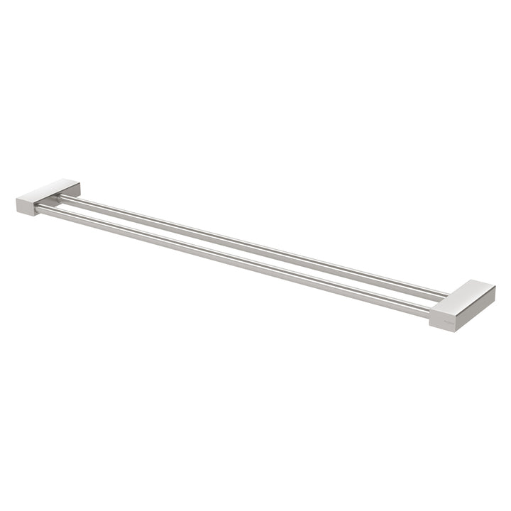 Lexi MKII Double Towel Rail 800mm - Brushed Nickel