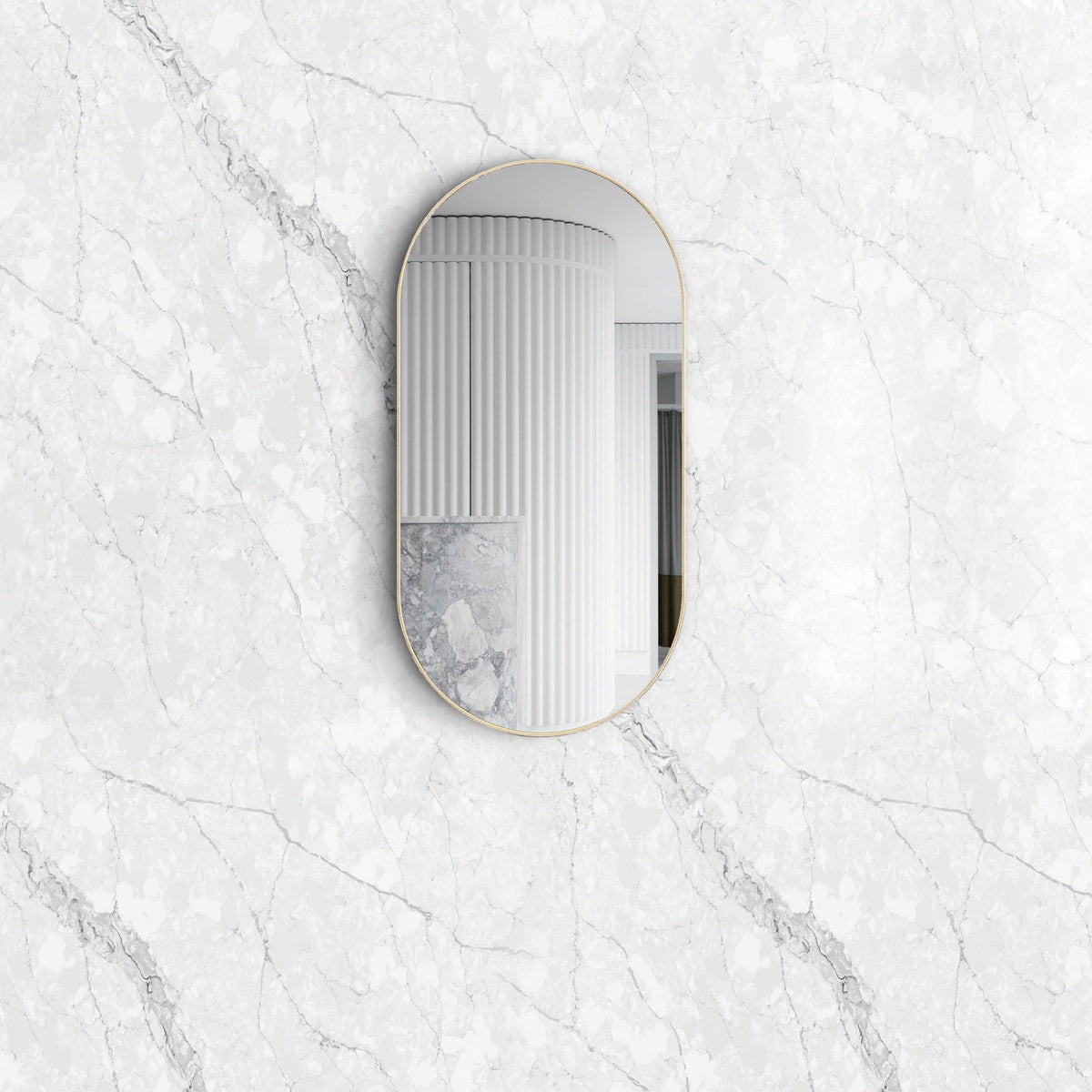 Noosa 900(H)x450(W) Gold Metal Frame Tuffi Mirror