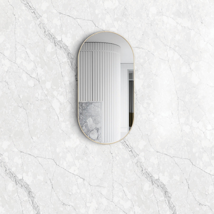 Noosa 900(H)x450(W) Gold Metal Frame Tuffi Mirror