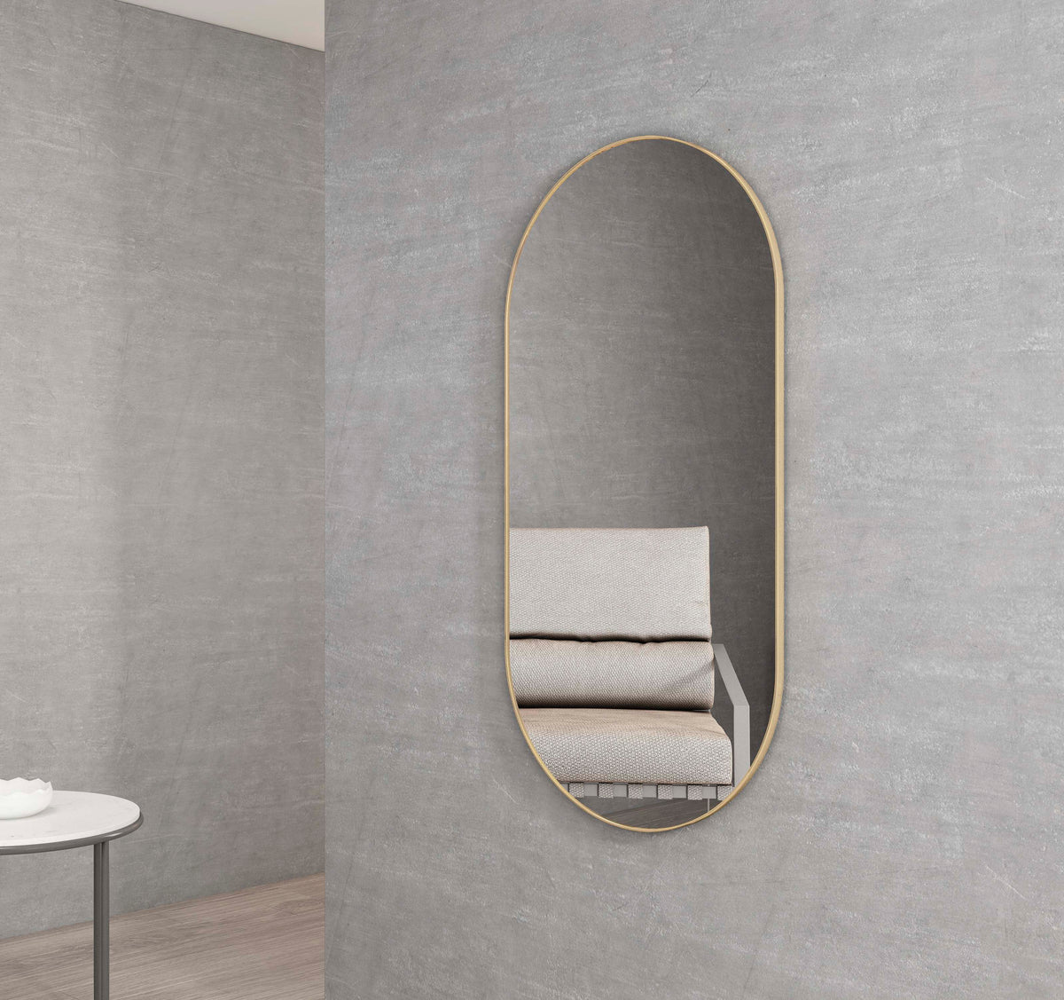 Noosa 900(H)x450(W) Gold Metal Frame Tuffi Mirror