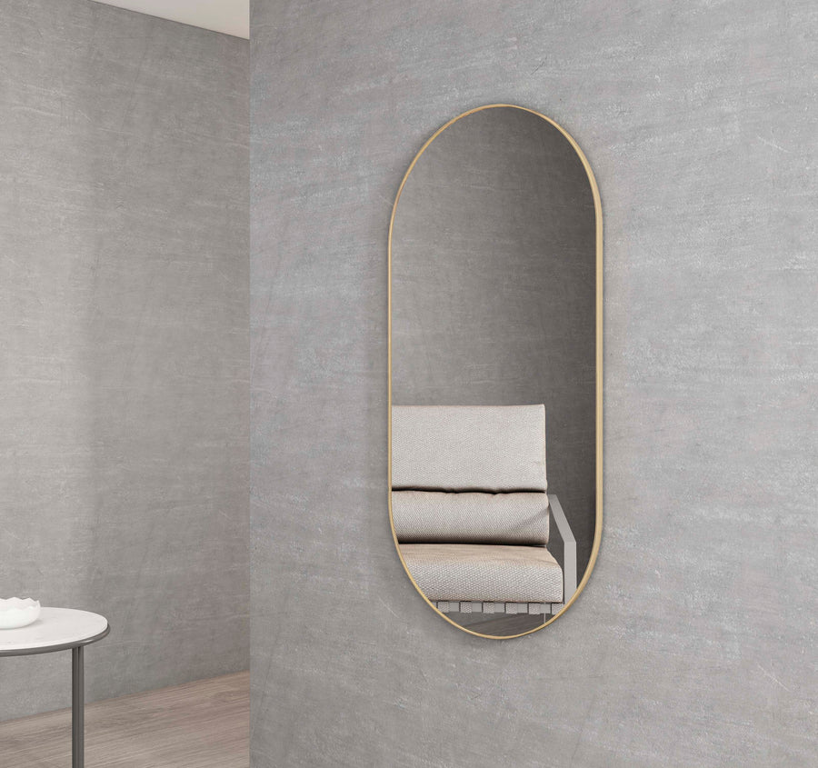 Noosa 900(H)x450(W) Gold Metal Frame Tuffi Mirror