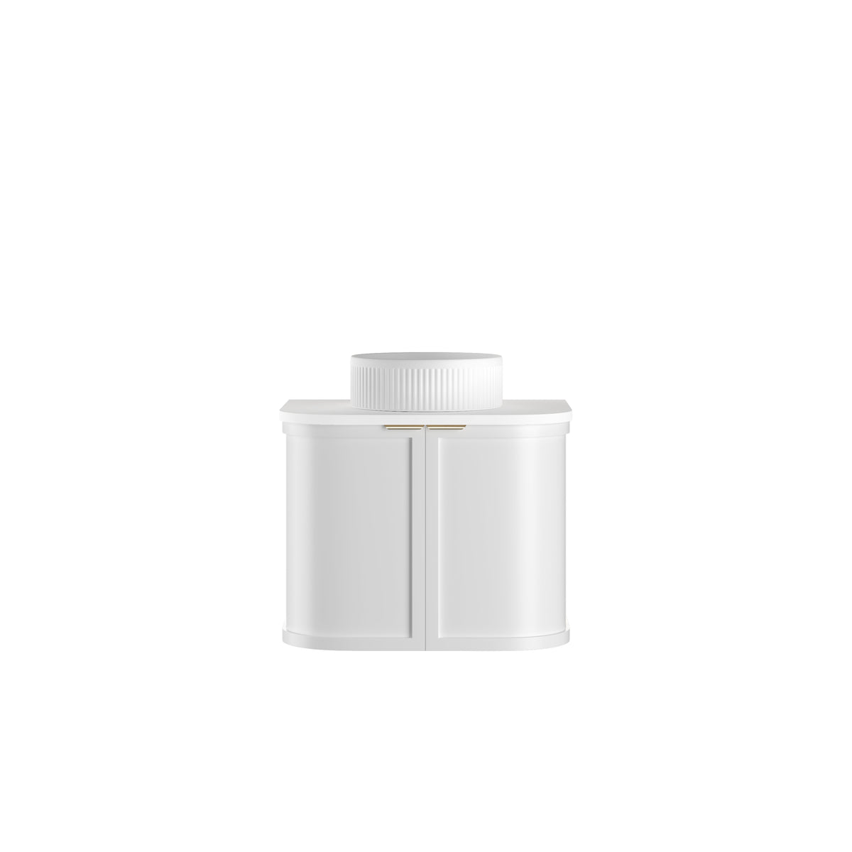 Hampshire 600mm Satin White Wall Hung Curve Vanity - Ultra Delux Stone Top (Silica Free Matte White)