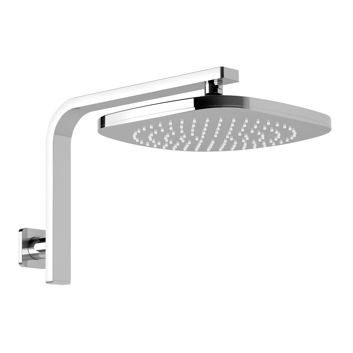 Nuage High-Rise Shower Arm and Rose - Chrome