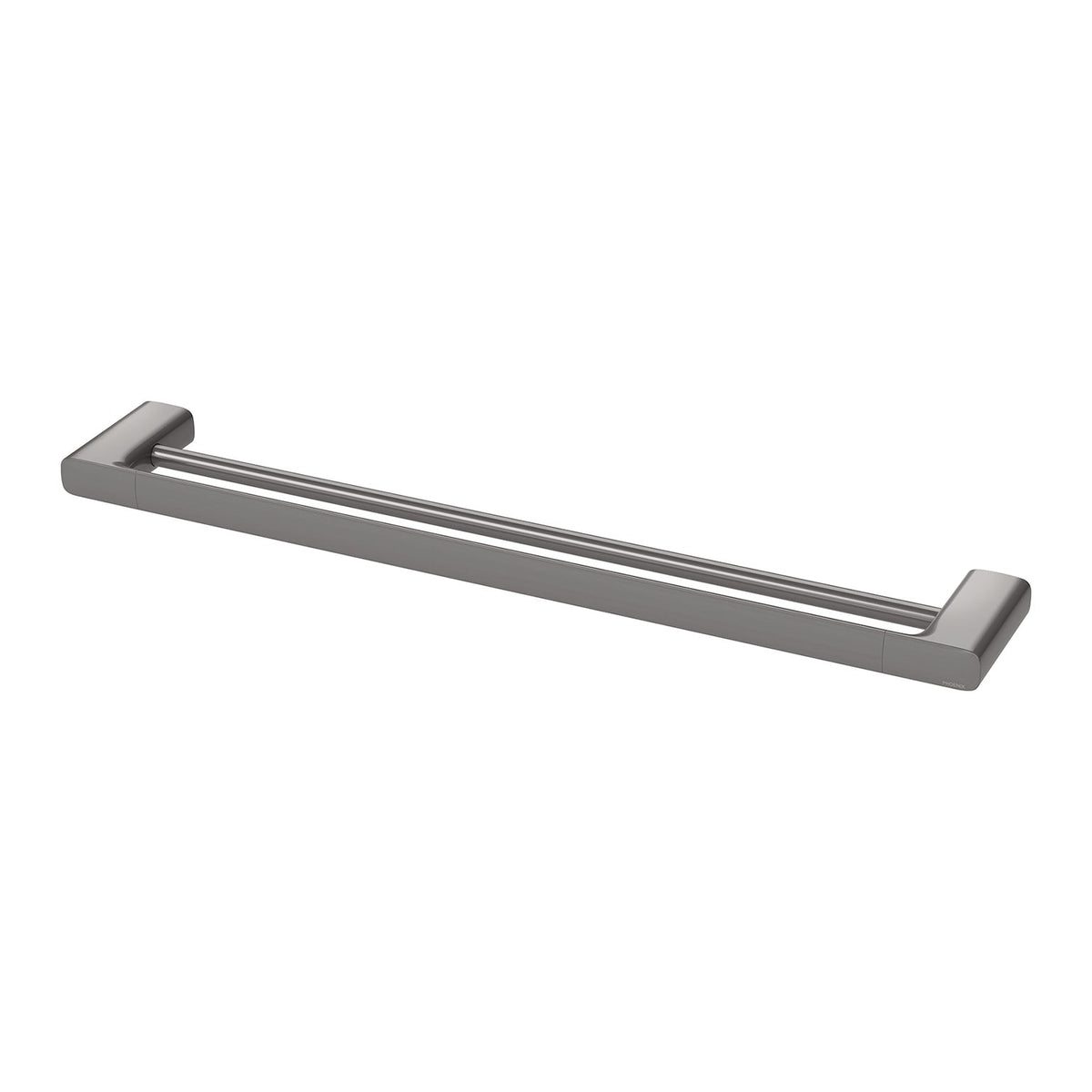 Nuage Double Towel Rail 600mm - Brushed Carbon