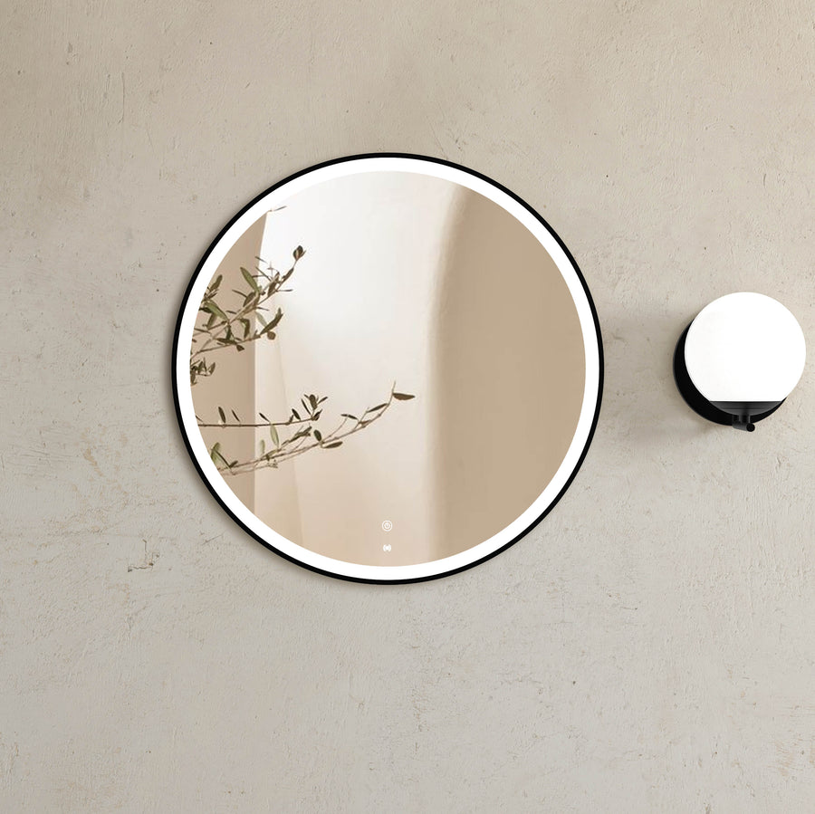 LED Bondi 800mm Black Metal Frame Tuffi Mirror