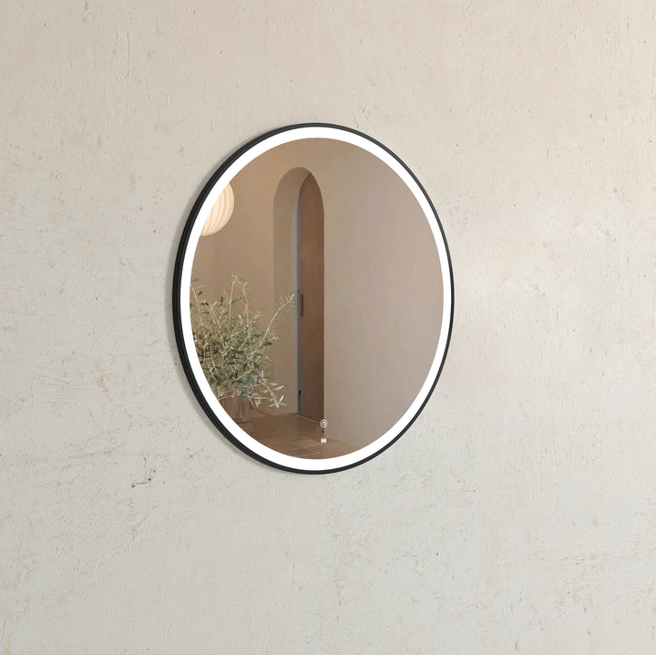 LED Bondi 800mm Black Metal Frame Tuffi Mirror