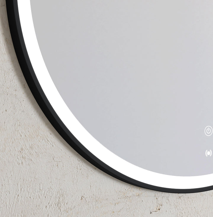 LED Bondi 800mm Black Metal Frame Tuffi Mirror
