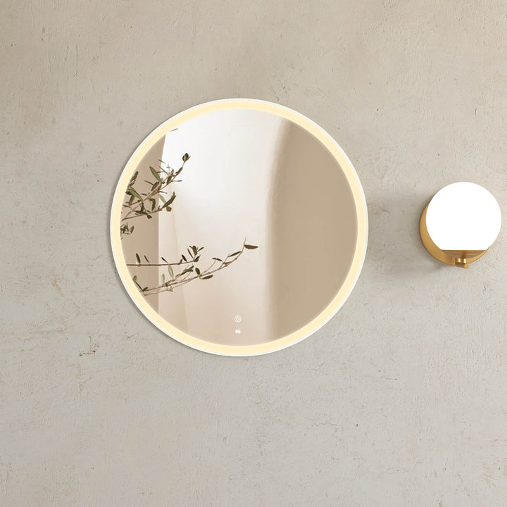 LED Bondi 800mm White Metal Frame Tuffi Mirror