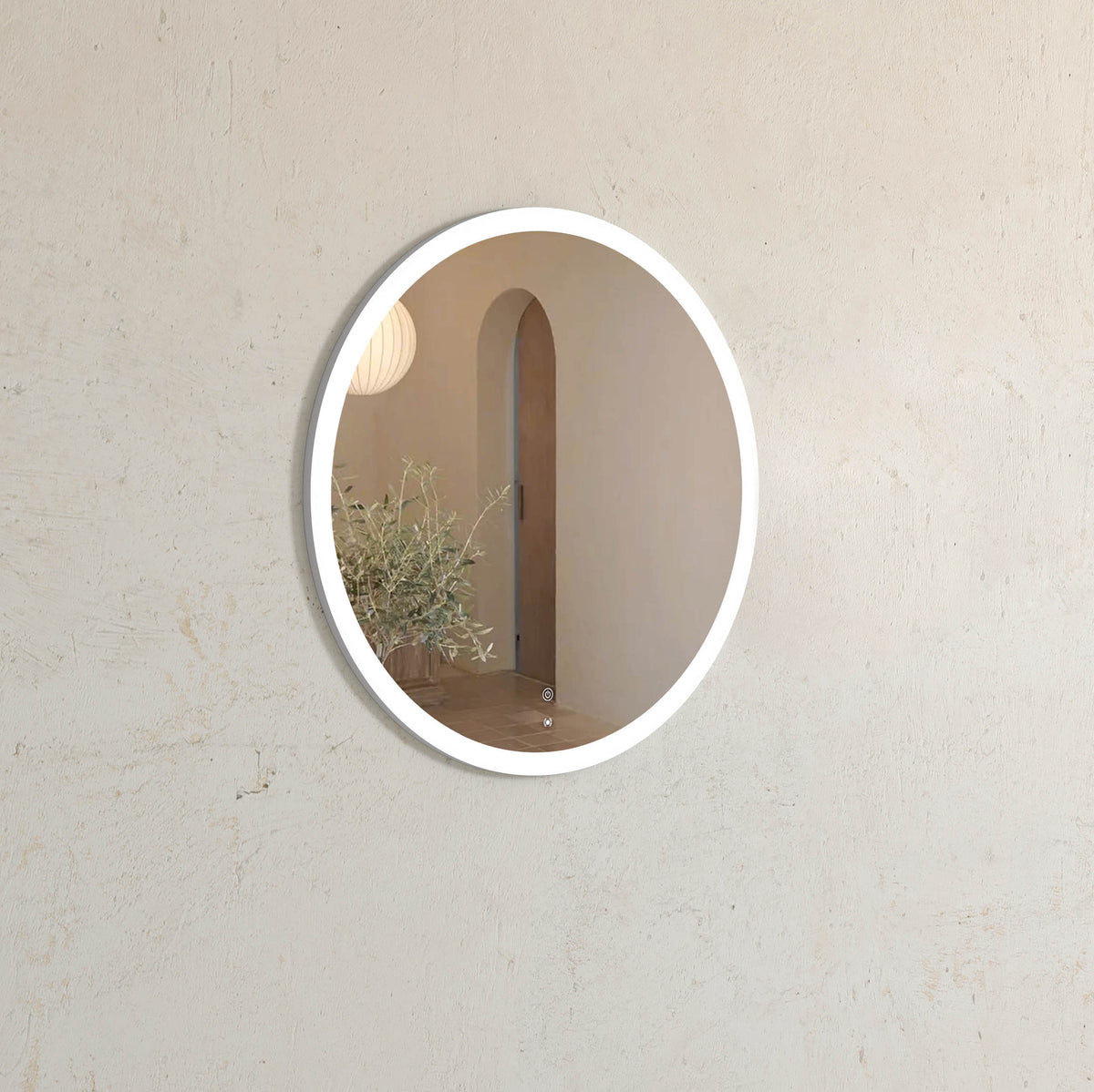 LED Bondi 800mm White Metal Frame Tuffi Mirror