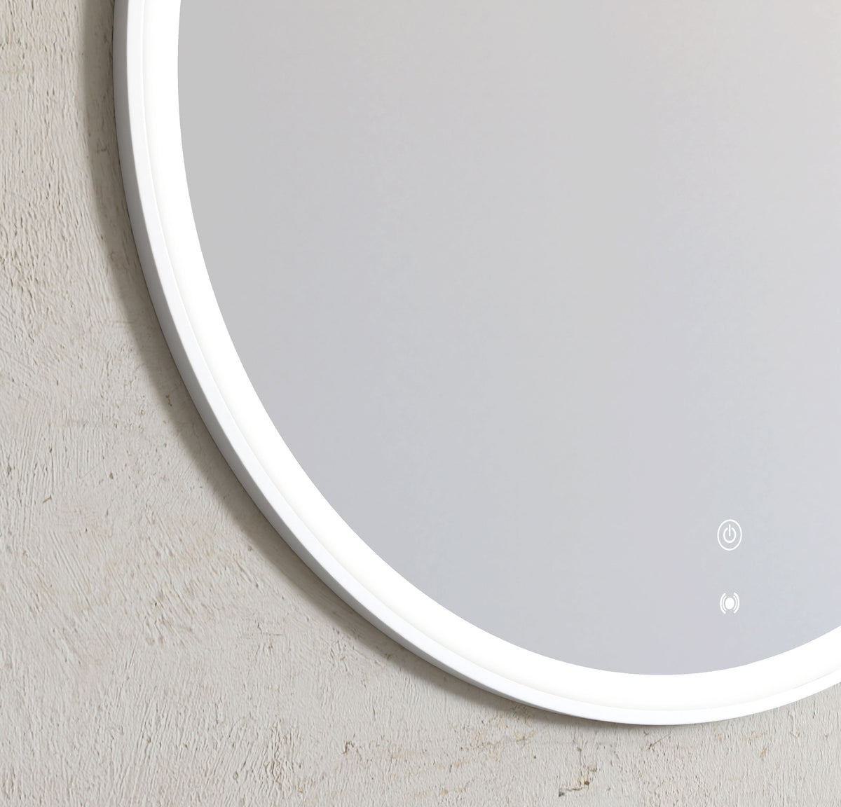 LED Bondi 800mm White Metal Frame Tuffi Mirror