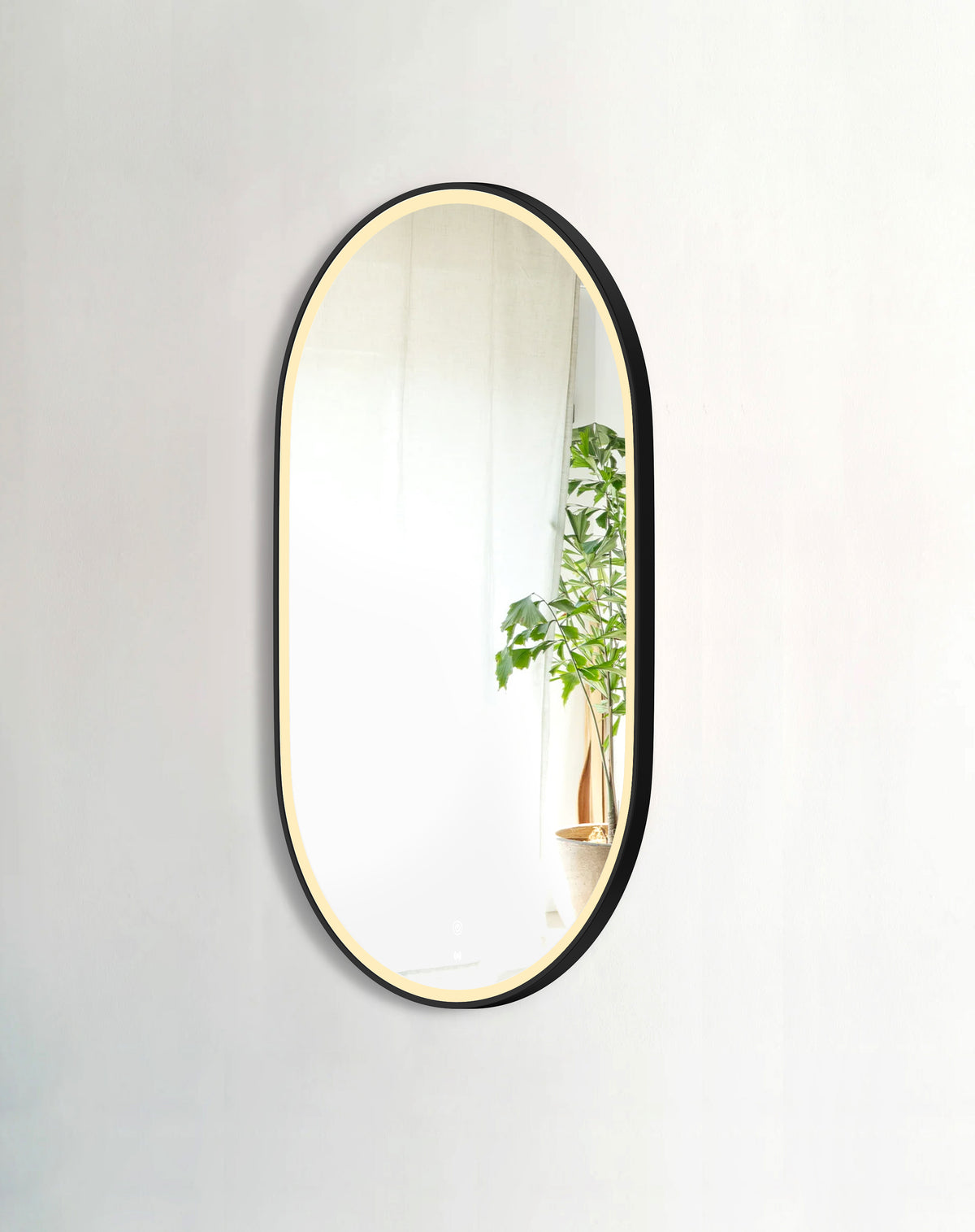 LED Noosa 1200(W)x750(H) Black Metal Frame Tuffi Mirror- Install Horizontal or Vertical