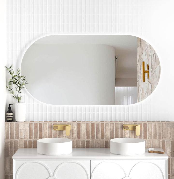 LED Noosa 1500(W)x750(H) Frameless Tuffi Mirror - Install Horizontal or Vertical
