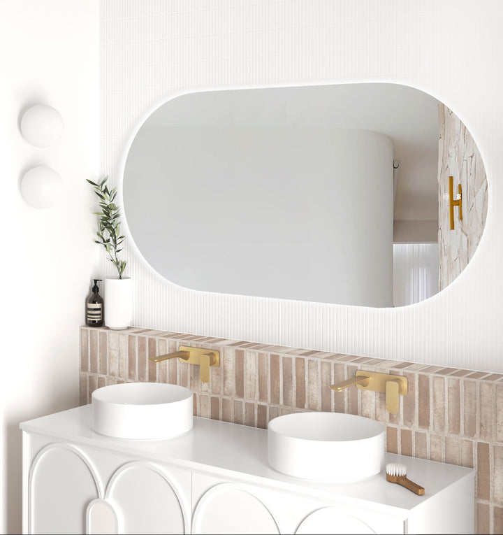 LED Noosa 1500(W)x750(H) Frameless Tuffi Mirror - Install Horizontal or Vertical