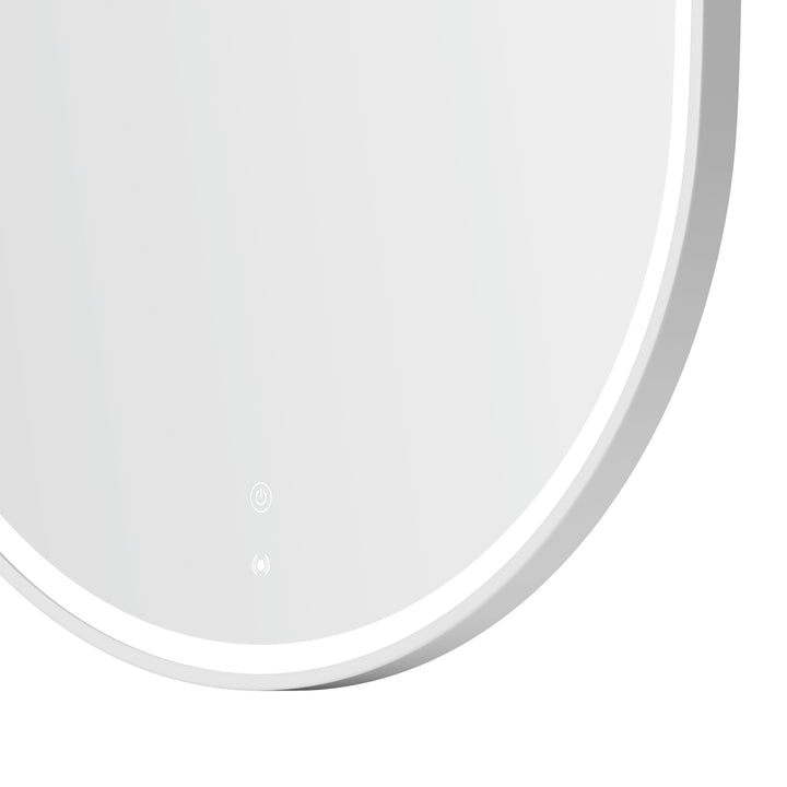LED Noosa 1800(W)x750(H) White Metal Frame Mirror, Install Horizontal or Vertical view 6