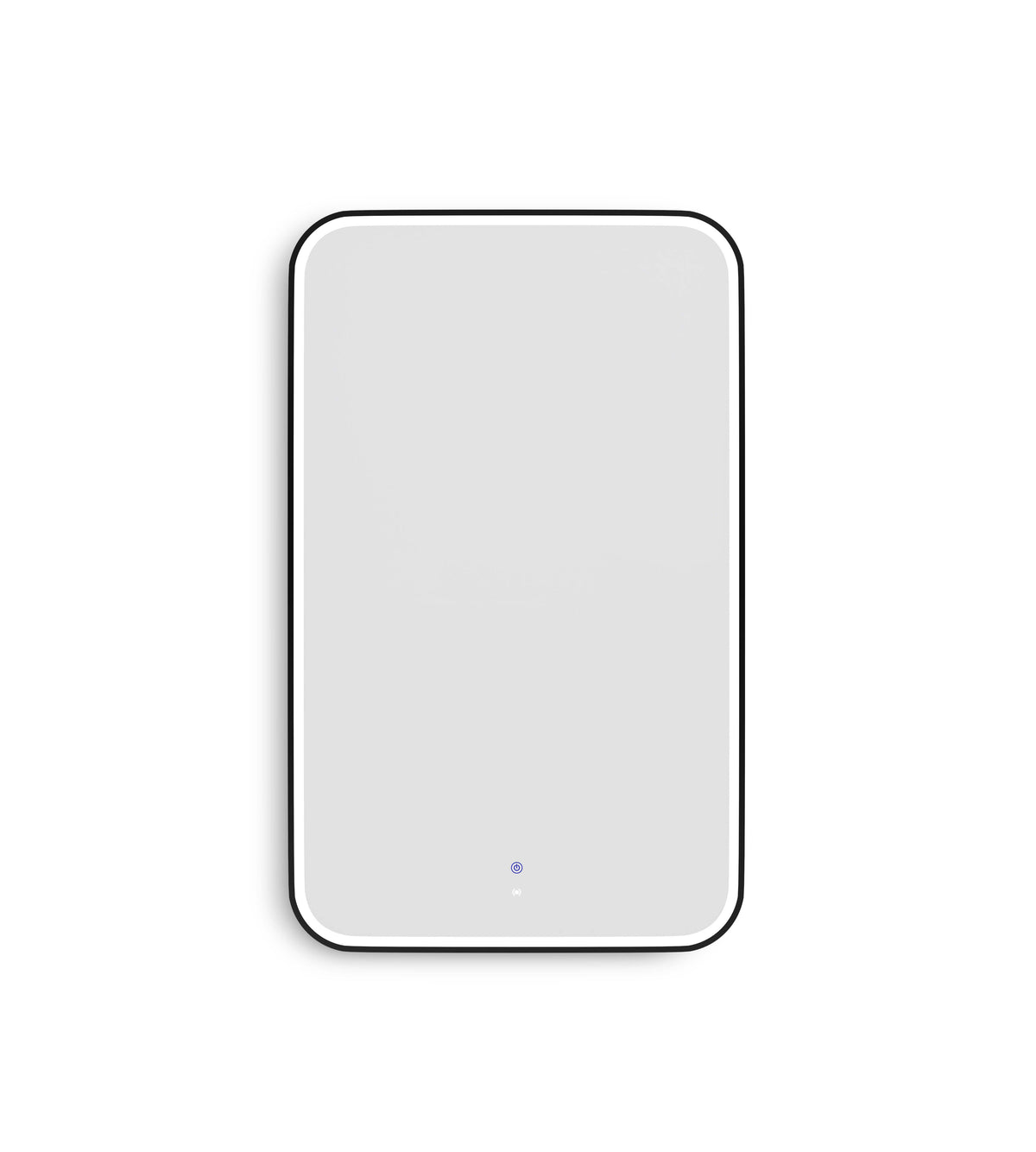 LED Newport 1200(W)x750(H) Black Metal Frame Tuffi Mirror, Install Horizontal or Vertical view 2