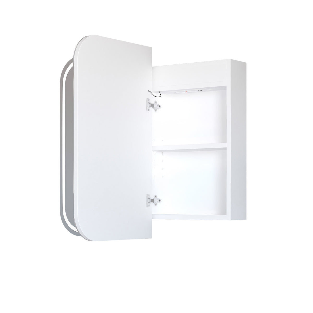 LED Newport 900(W)x750(H) White Shaving Cabinet - Premium Edition