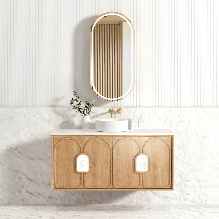 Laguna Mark II 1200mm Woodland Oak Wall Hung Vanity - Cabinet Only