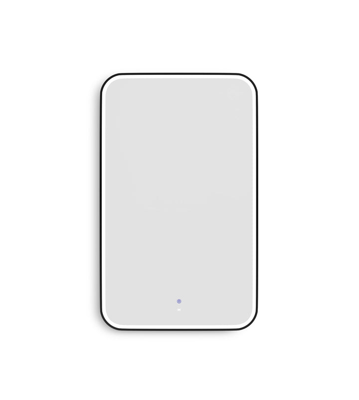 LED Newport 900(H)x600(W) Black Metal Frame Tuffi Mirror, Install Horizontal or Vertical view 5