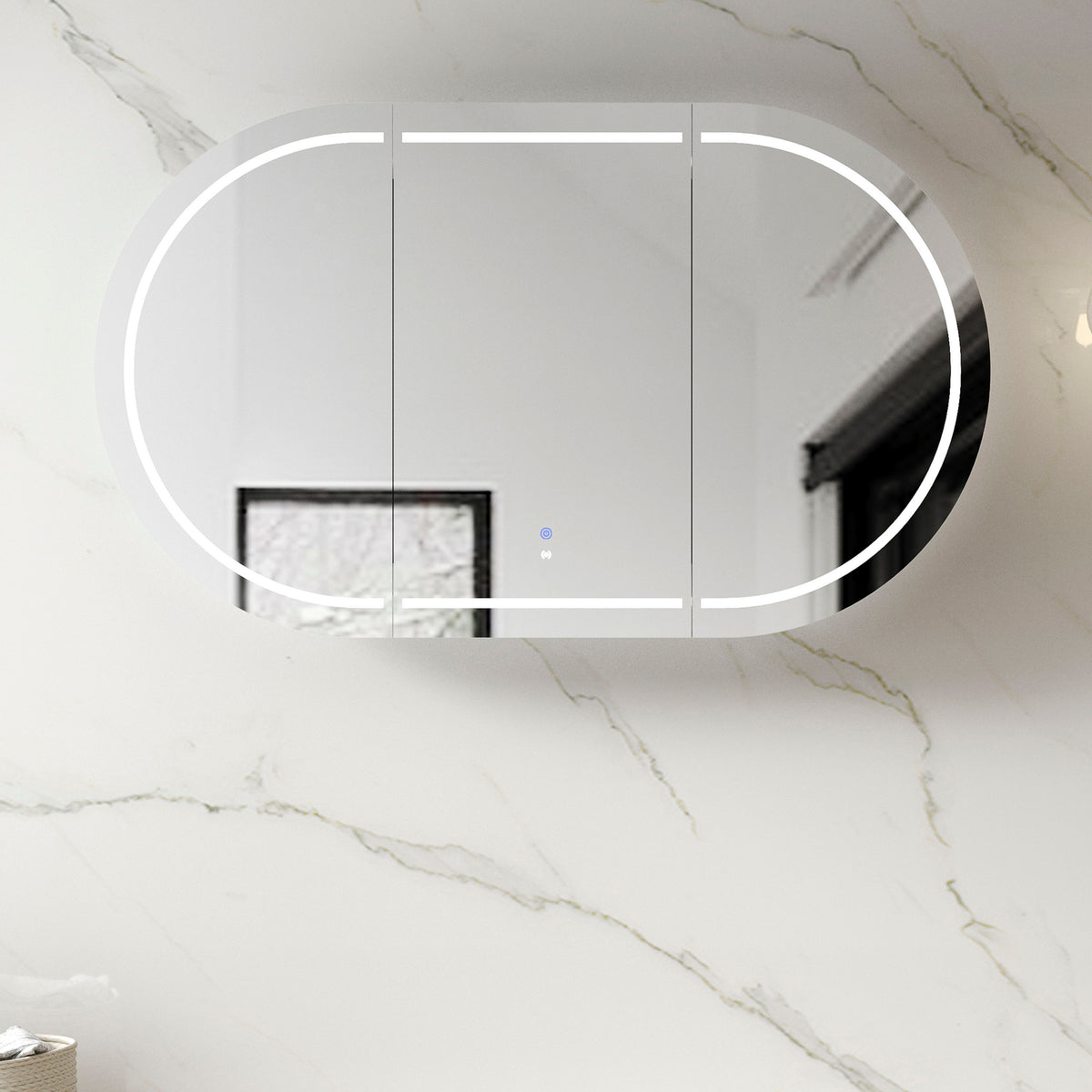 LED Bondi 1500(W)x900(H) White Shaving Cabinet Premium Edition view 2