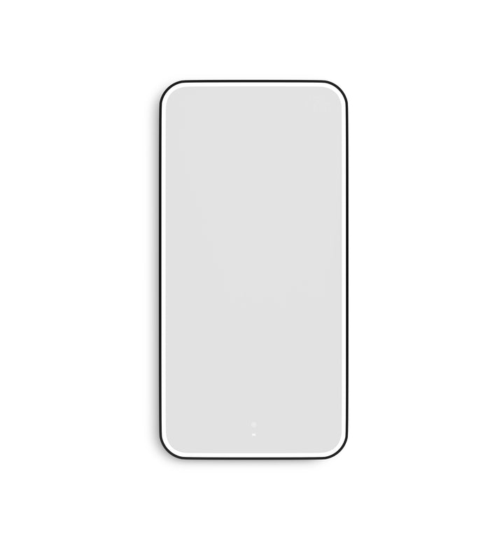 LED Newport 1500(W)x750(H) Black Metal Frame Tuffi Mirror, Install Horizontal or Vertical view 3