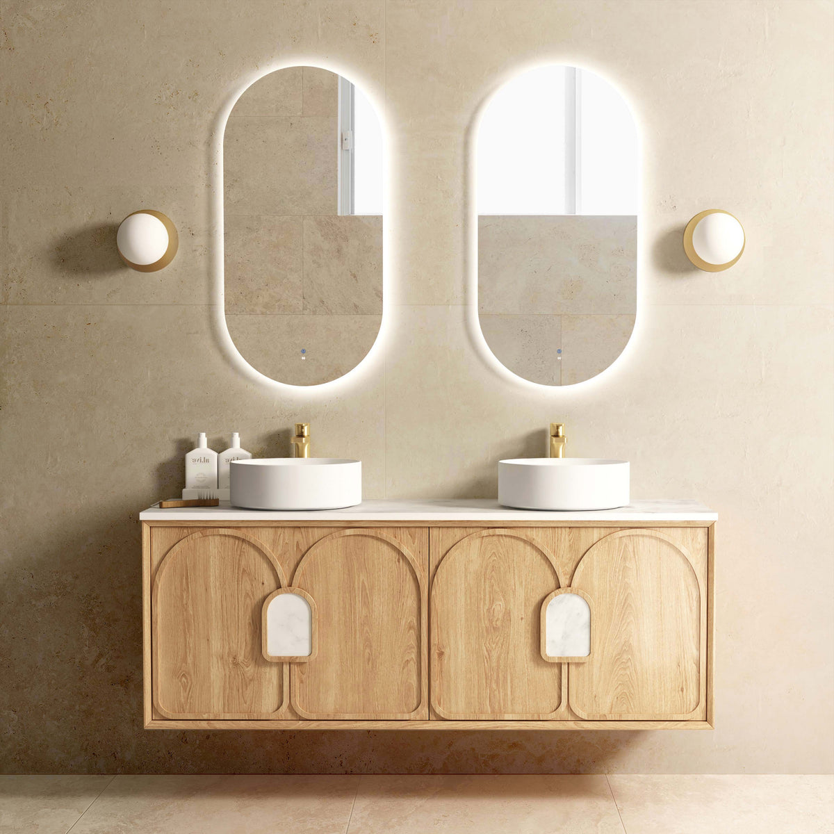 Laguna Mark II 1500mm Woodland Oak Wall Hung Vanity - Cabinet Only