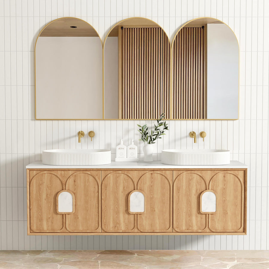 Laguna Mark II 1800mm Woodland Oak Wall Hung Vanity - Cabinet Only