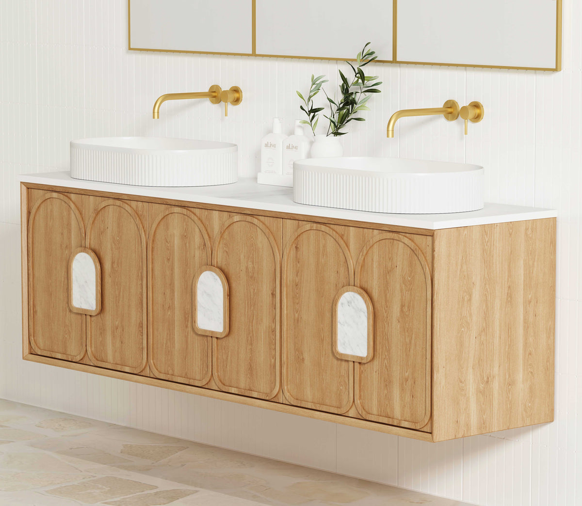 Laguna Mark II 1800mm Woodland Oak Wall Hung Vanity