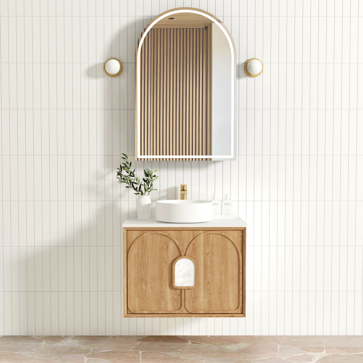 Laguna Mark II 750mm Woodland Oak Wall Hung Vanity - Cabinet Only