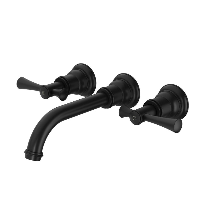 Cromford Wall Basin/Bath Set 180mm - Matte Black