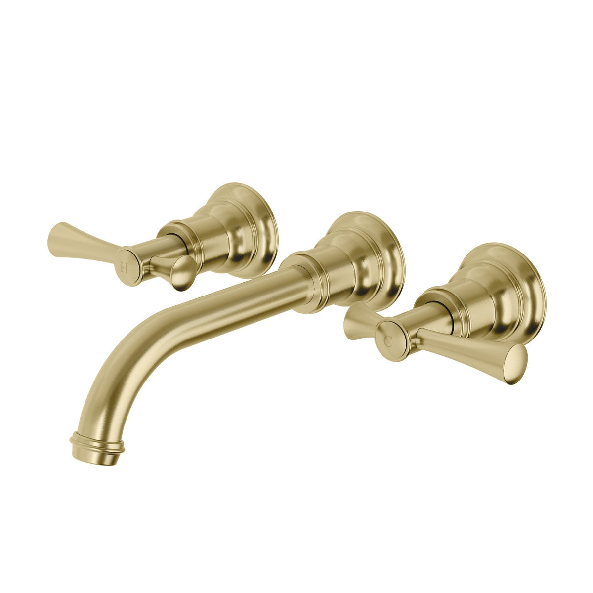 Cromford Wall Basin/Bath Set 180mm - Brushed Gold