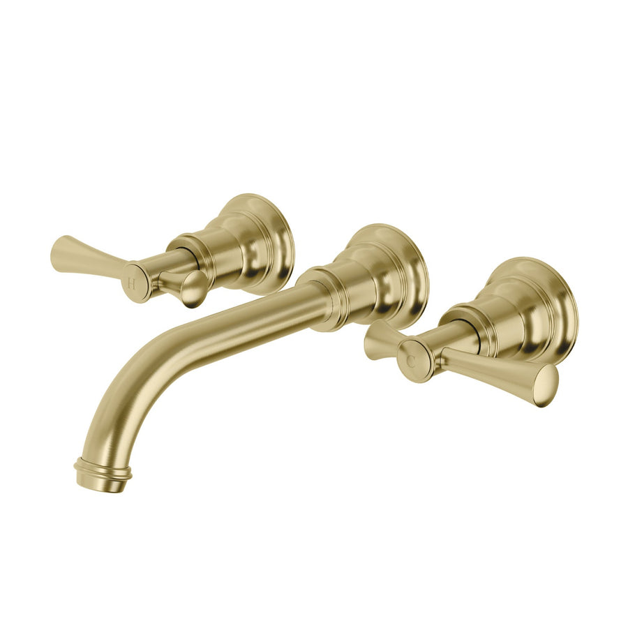 Cromford Wall Basin/Bath Set 180mm - Brushed Gold