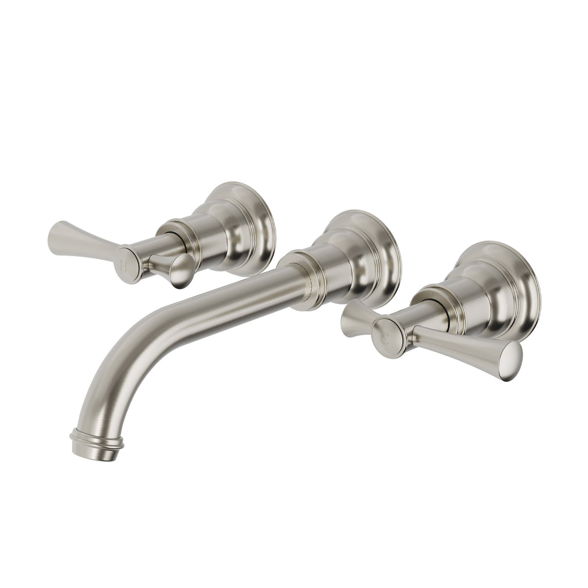 Cromford Wall Basin/Bath Set 180mm - Brushed Nickel