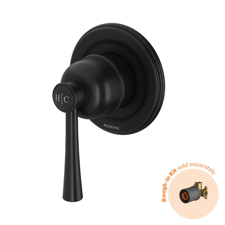 Cromford SwitchMix Shower / Wall Mixer - Matte Black - Fit-Off Kit - Rough-In Kit sold separately