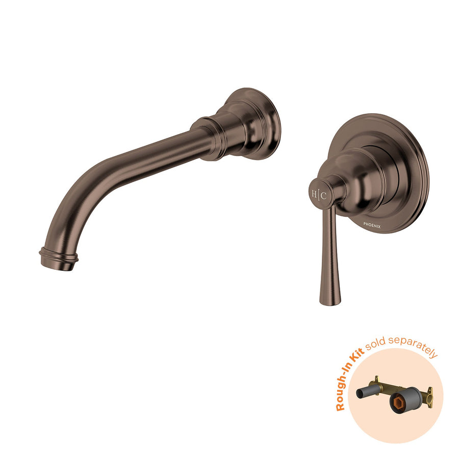 Cromford SwitchMix Wall Basin/Bath Mixer Set 180mm Trim Kit Only - Brushed Bronze