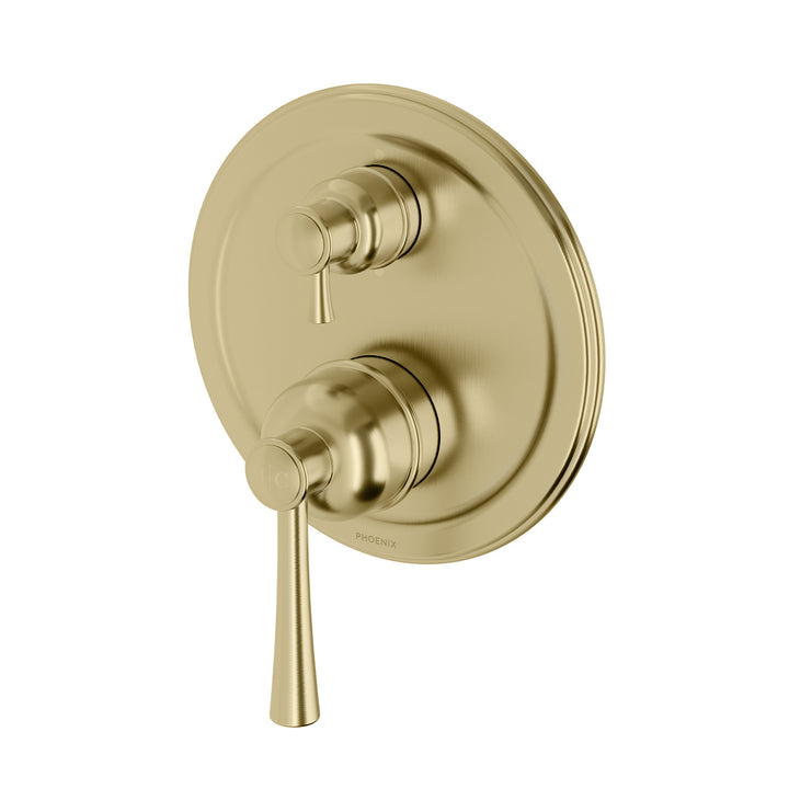 Cromford Switch Mix Wall Diverter Mixer Fit Off Kit Only - Brushed Gold
