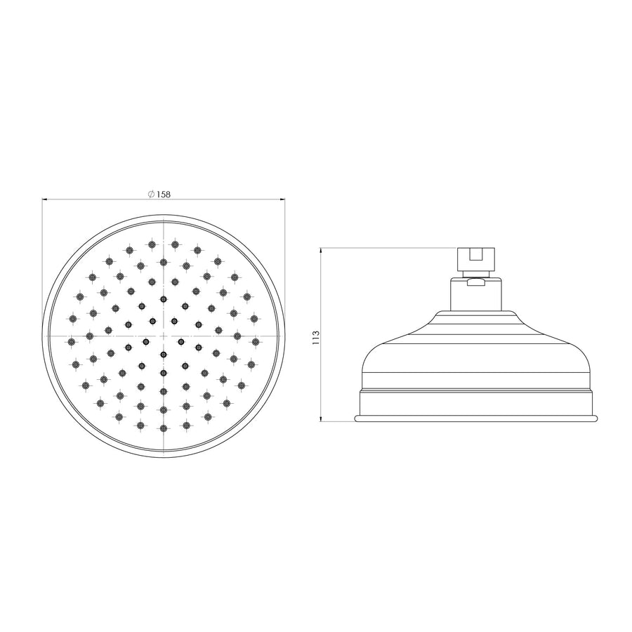 Cromford Shower Rose - Brushed Bronze
