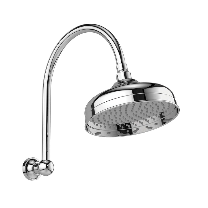 Cromford High Rise Shower Arm &amp; Rose 210mm - Chrome