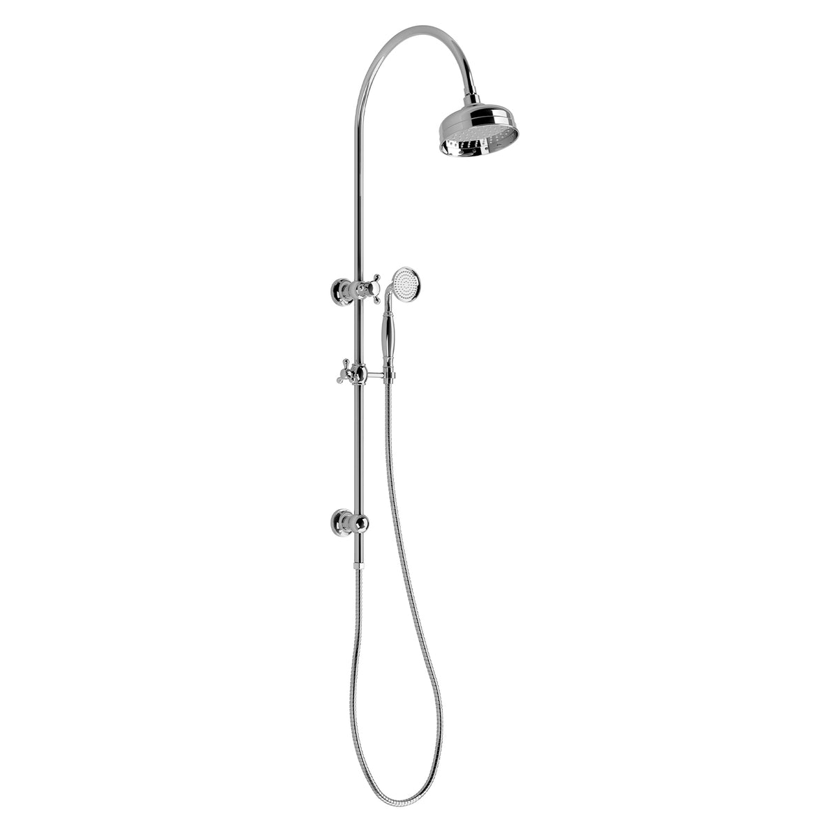 Cromford Twin Shower - Chrome