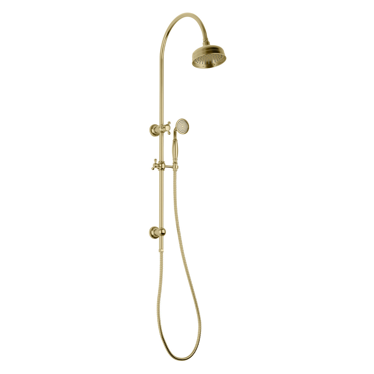 Cromford Twin Shower - Brushed Gold