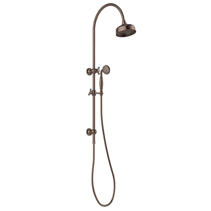 Cromford Twin Shower - Brushed Bronze
