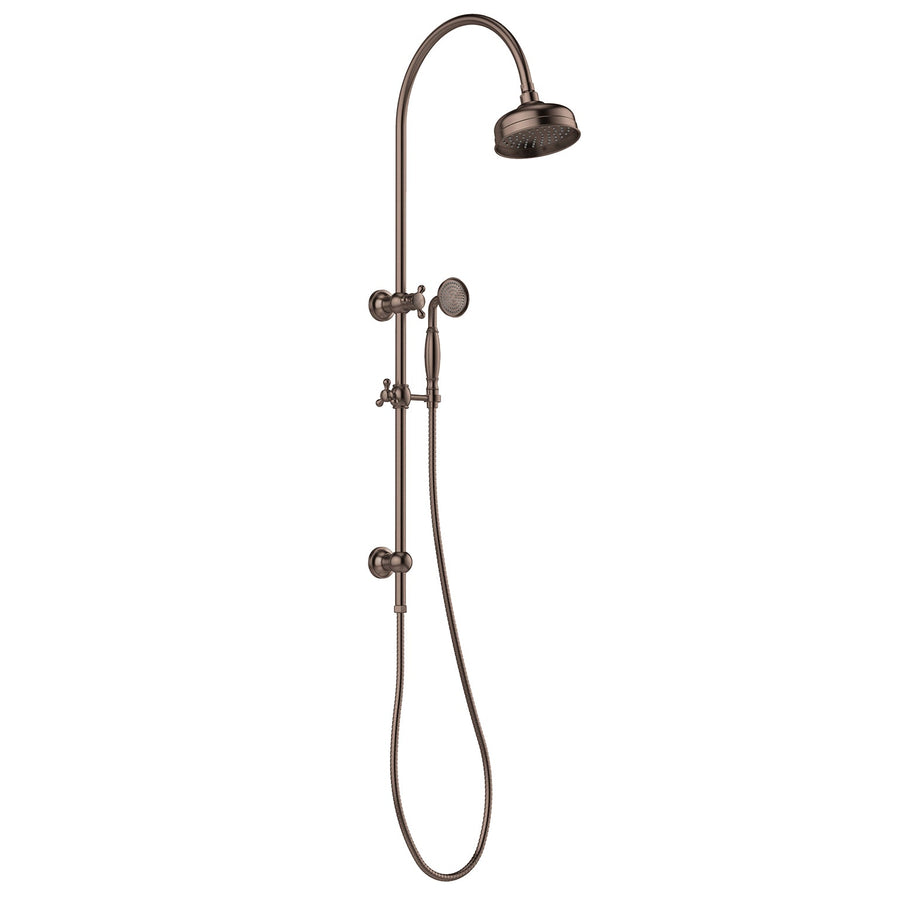 Cromford Twin Shower - Brushed Bronze