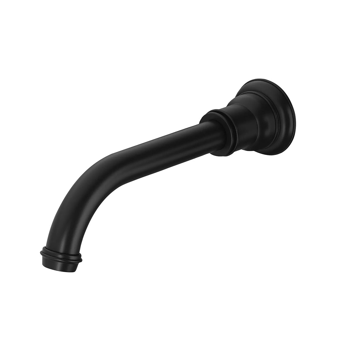 Cromford Wall Basin / Bath Outlet 180mm - Matte Black