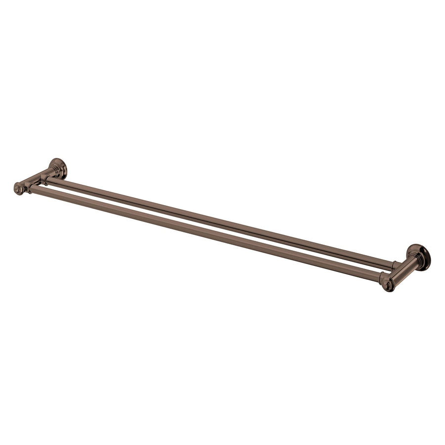 Cromford Double Towel Rail 800mm - Brushed Bronze