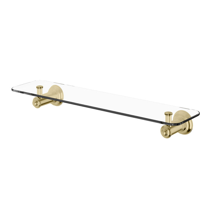 Cromford Glass Shelf 450mm - Brushed Gold