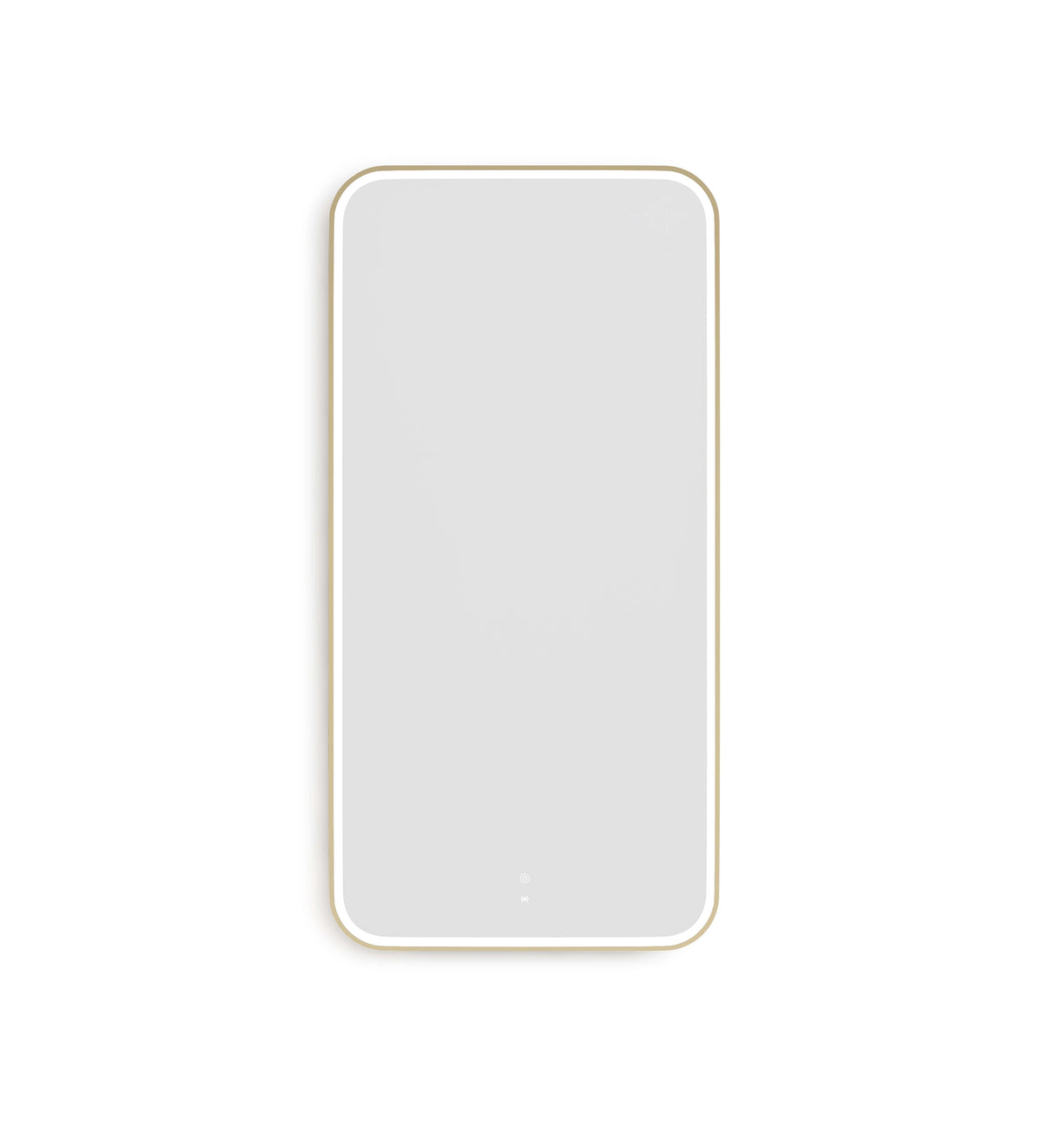 LED Newport 1500(W)x750(H) Gold Metal Frame Mirror, Install Horizontal or Vertical view 4