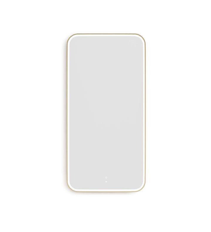 LED Newport 1500(W)x750(H) Gold Metal Frame Mirror, Install Horizontal or Vertical view 4