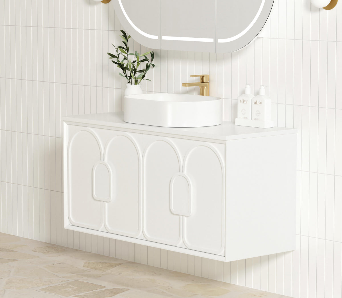 Laguna Mark II 1200mm Matte White Wall Hung Vanity