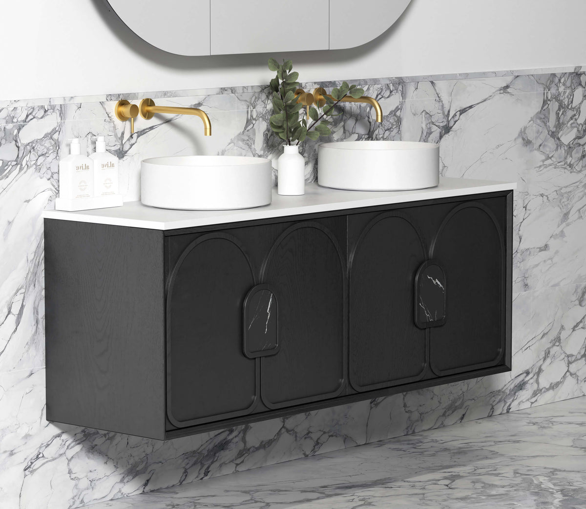 Laguna Mark II 1500mm Black Oak Wall Hung Vanity