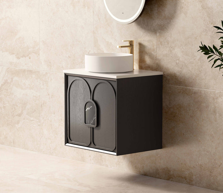 Laguna Mark II 600mm Black Oak Wall Hung Vanity